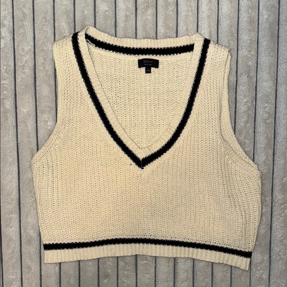 Chic Knit V-Neck Sweater Vest